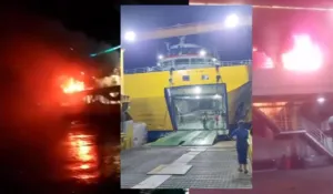 Api Tiba-Tiba Muncul Saat Muat Kendaraan, KMP Portlink VII Terbakar di Pelabuhan Ketapang Banyuwangi